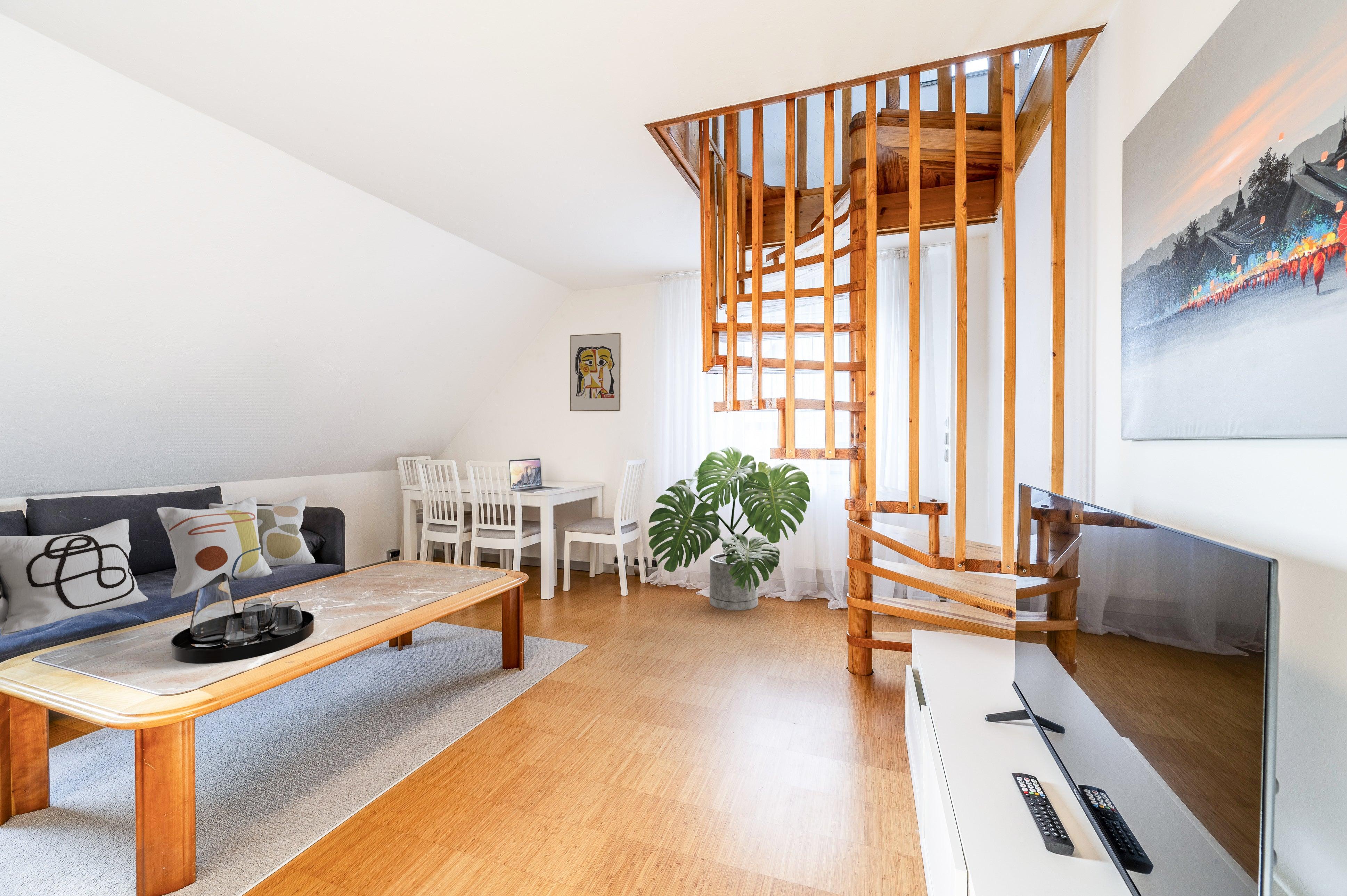 "VITRA" Maisonette apartment I Top location I Home office I Netflix I Family-friendly
